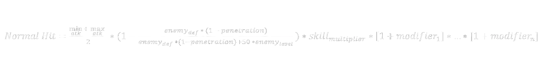 attack calculation formula