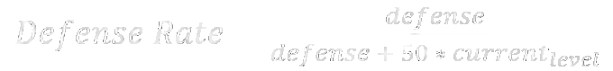 defense rate calculation formula