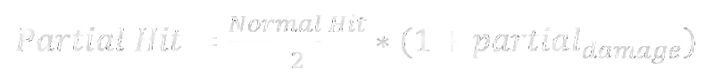 partial hit calculation formula